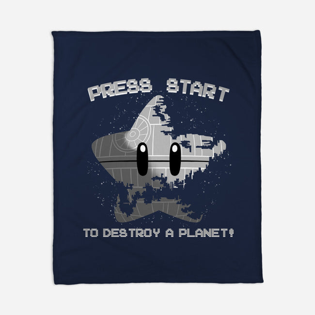 Press Start To Destroy-None-Fleece-Blanket-rmatix