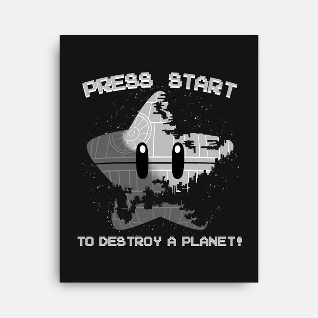 Press Start To Destroy-None-Stretched-Canvas-rmatix