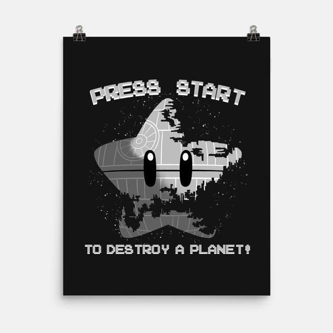 Press Start To Destroy-None-Matte-Poster-rmatix