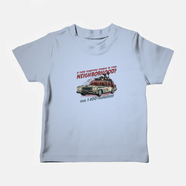 Ghost Hotline-Baby-Basic-Tee-glitchygorilla