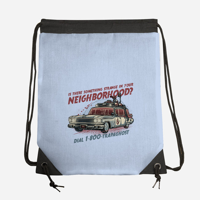 Ghost Hotline-None-Drawstring-Bag-glitchygorilla