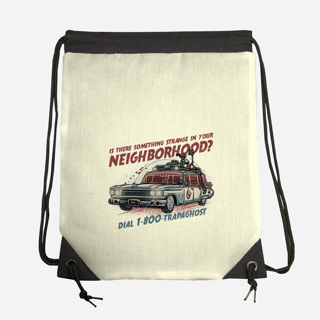 Ghost Hotline-None-Drawstring-Bag-glitchygorilla