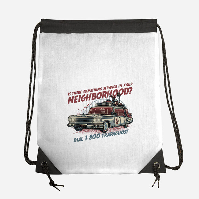 Ghost Hotline-None-Drawstring-Bag-glitchygorilla