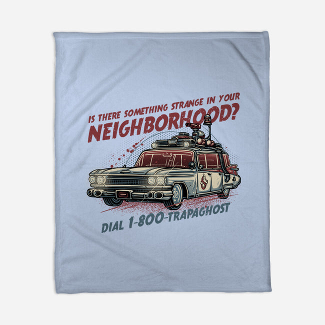 Ghost Hotline-None-Fleece-Blanket-glitchygorilla
