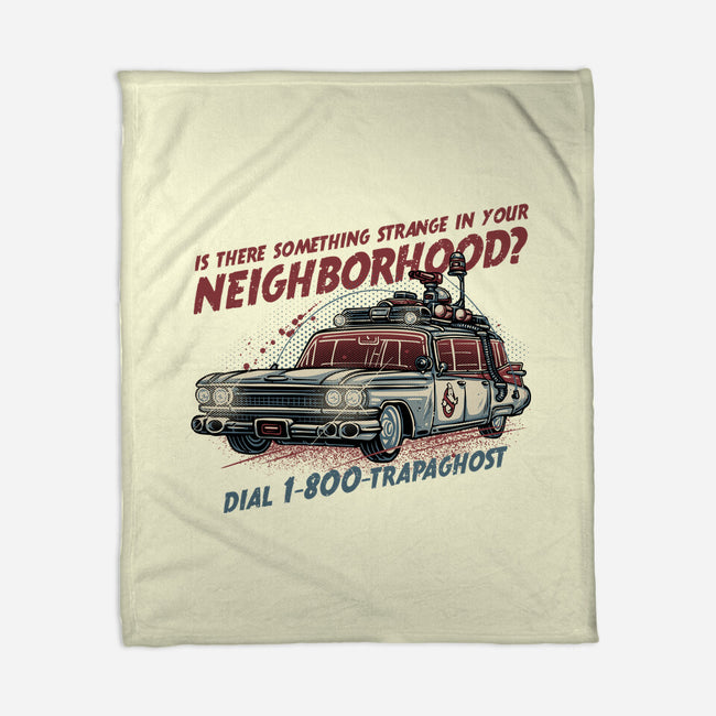 Ghost Hotline-None-Fleece-Blanket-glitchygorilla