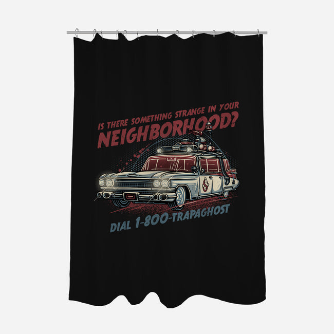 Ghost Hotline-None-Polyester-Shower Curtain-glitchygorilla