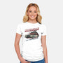 Ghost Hotline-Womens-Fitted-Tee-glitchygorilla