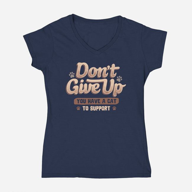 You Have A Cat To Support-Womens-V-Neck-Tee-koalastudio