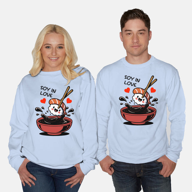 Soy In Love-Unisex-Crew Neck-Sweatshirt-fanfabio