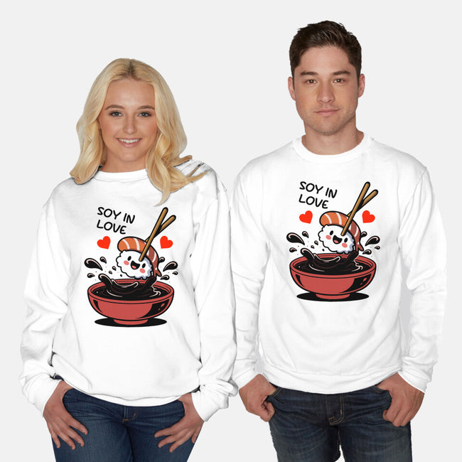 Soy In Love-Unisex-Crew Neck-Sweatshirt-fanfabio