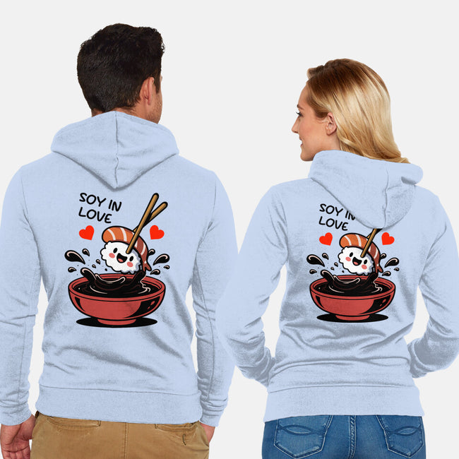 Soy In Love-Unisex-Zip-Up-Sweatshirt-fanfabio
