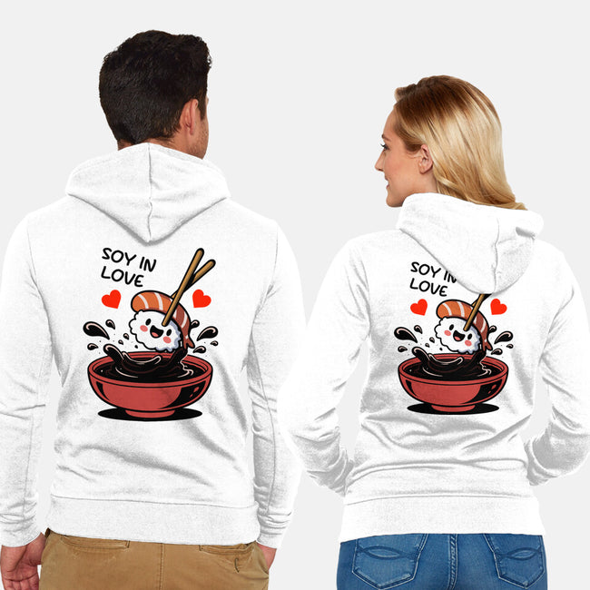 Soy In Love-Unisex-Zip-Up-Sweatshirt-fanfabio