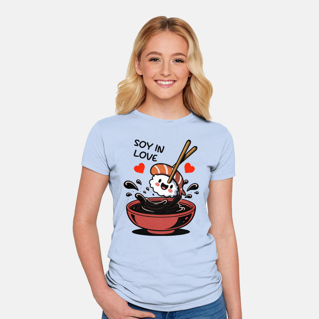 Soy In Love-Womens-Fitted-Tee-fanfabio