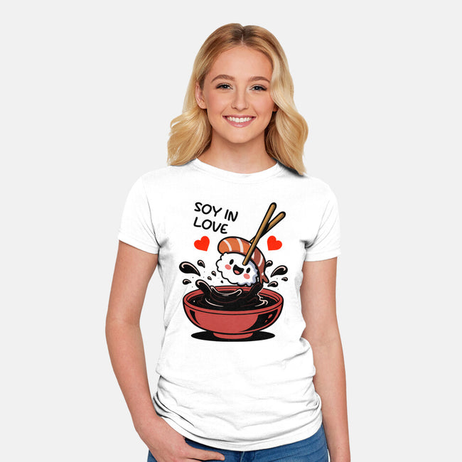 Soy In Love-Womens-Fitted-Tee-fanfabio