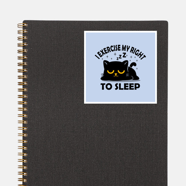 Exercise My Right To Sleep-None-Glossy-Sticker-erion_designs