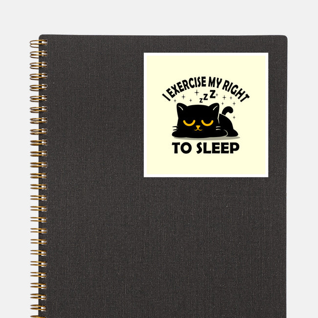 Exercise My Right To Sleep-None-Glossy-Sticker-erion_designs