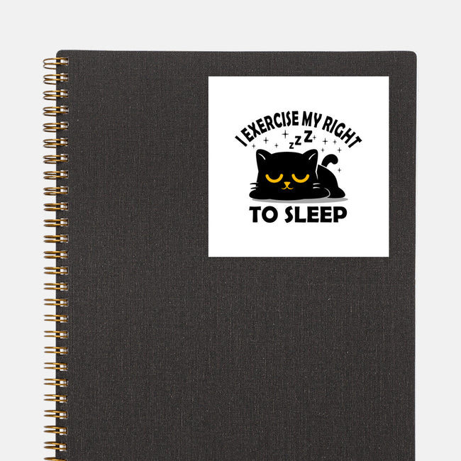 Exercise My Right To Sleep-None-Glossy-Sticker-erion_designs