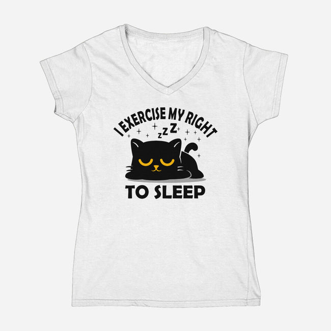 Exercise My Right To Sleep-Womens-V-Neck-Tee-erion_designs