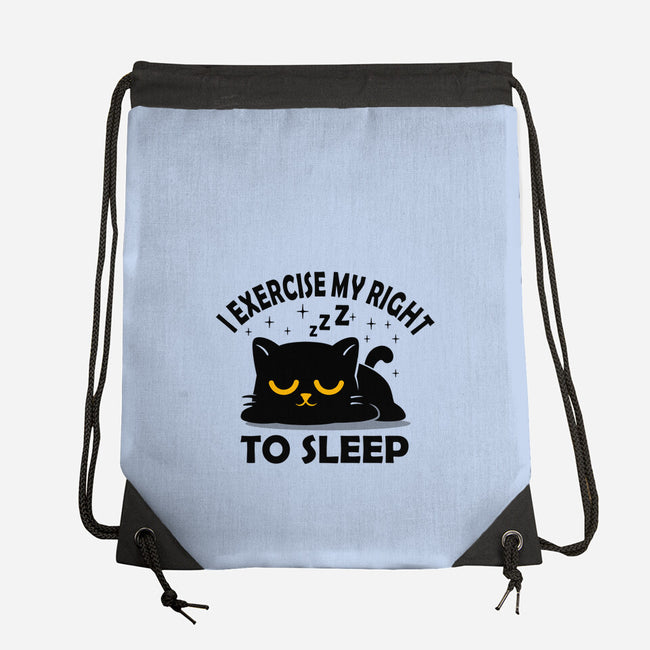 Exercise My Right To Sleep-None-Drawstring-Bag-erion_designs