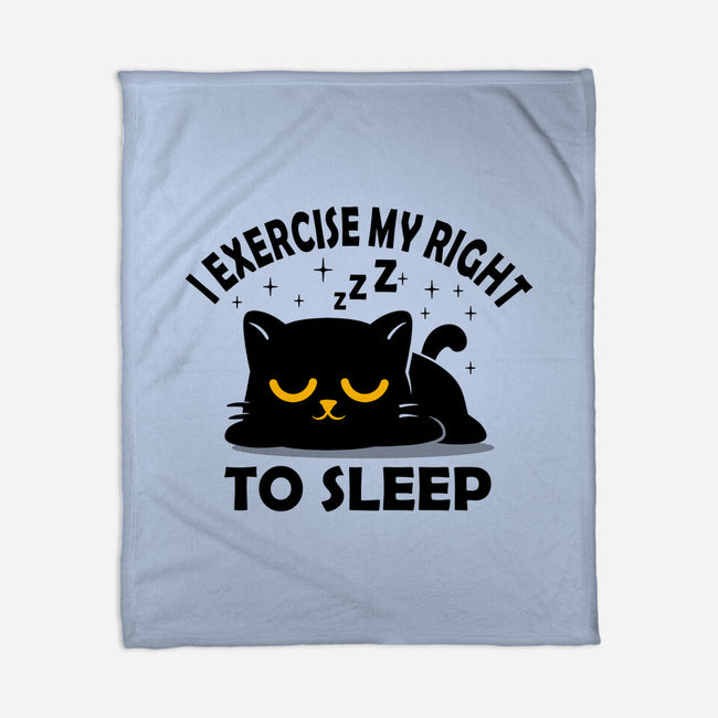 Exercise My Right To Sleep-None-Fleece-Blanket-erion_designs