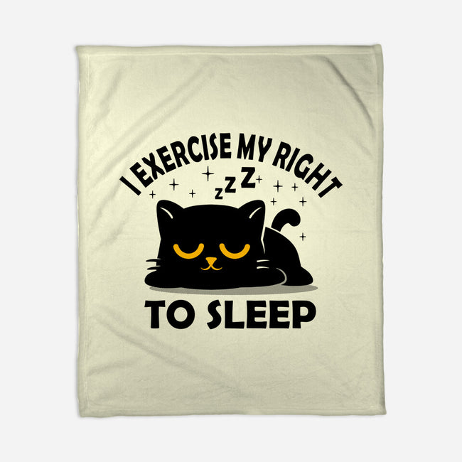 Exercise My Right To Sleep-None-Fleece-Blanket-erion_designs