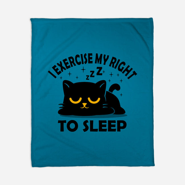 Exercise My Right To Sleep-None-Fleece-Blanket-erion_designs