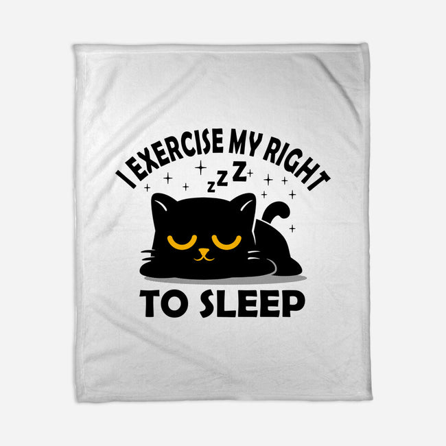 Exercise My Right To Sleep-None-Fleece-Blanket-erion_designs