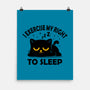 Exercise My Right To Sleep-None-Matte-Poster-erion_designs