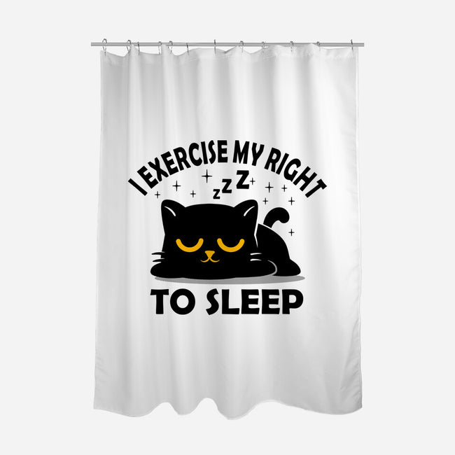 Exercise My Right To Sleep-None-Polyester-Shower Curtain-erion_designs