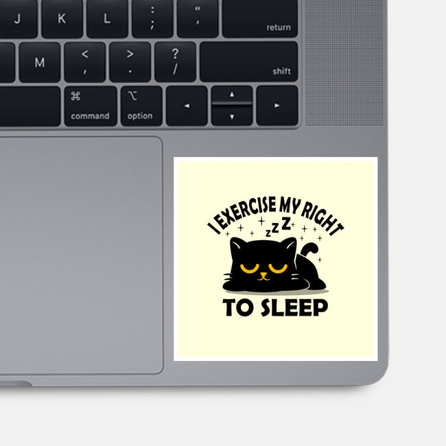 Exercise My Right To Sleep-None-Glossy-Sticker-erion_designs