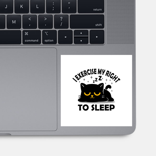 Exercise My Right To Sleep-None-Glossy-Sticker-erion_designs