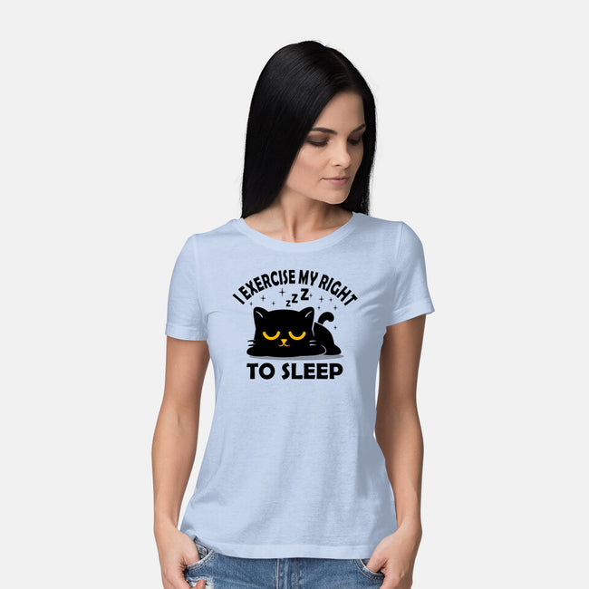 Exercise My Right To Sleep-Womens-Basic-Tee-erion_designs
