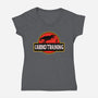 T-Rex Cardio Training-Womens-V-Neck-Tee-erion_designs