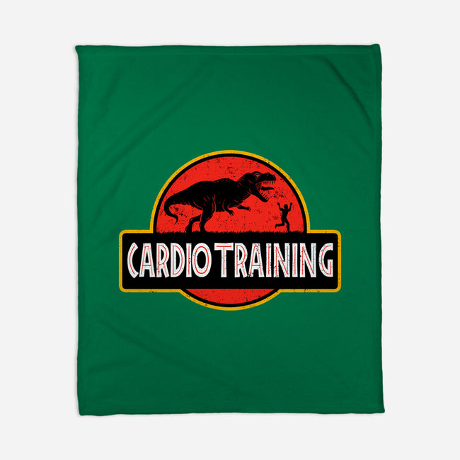 T-Rex Cardio Training-None-Fleece-Blanket-erion_designs