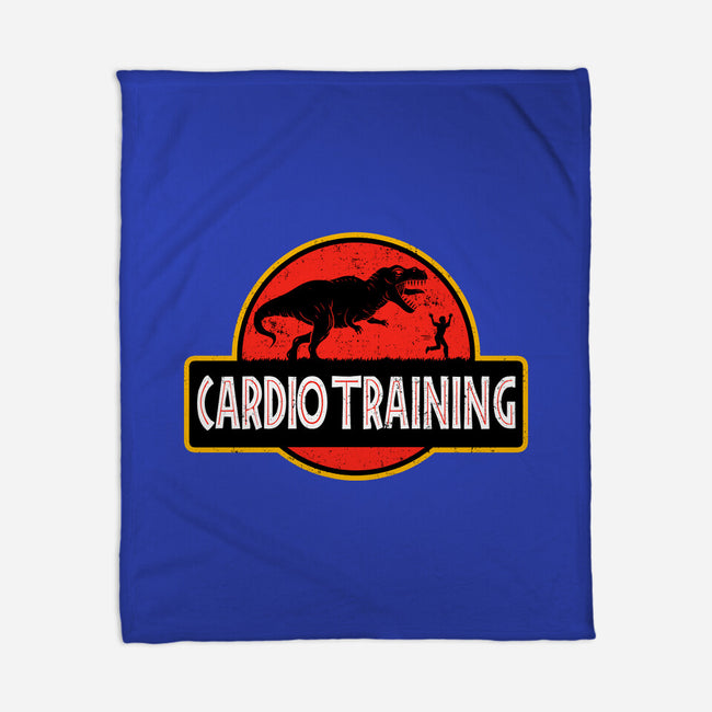 T-Rex Cardio Training-None-Fleece-Blanket-erion_designs