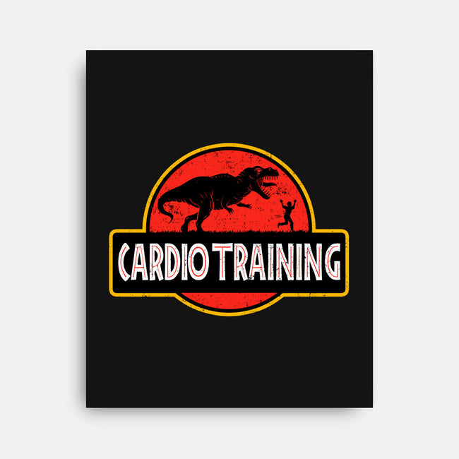 T-Rex Cardio Training-None-Stretched-Canvas-erion_designs