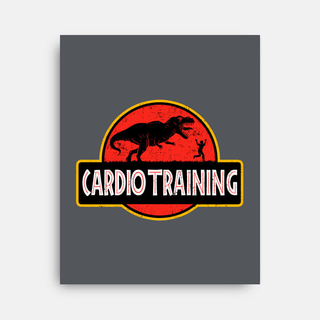 T-Rex Cardio Training-None-Stretched-Canvas-erion_designs