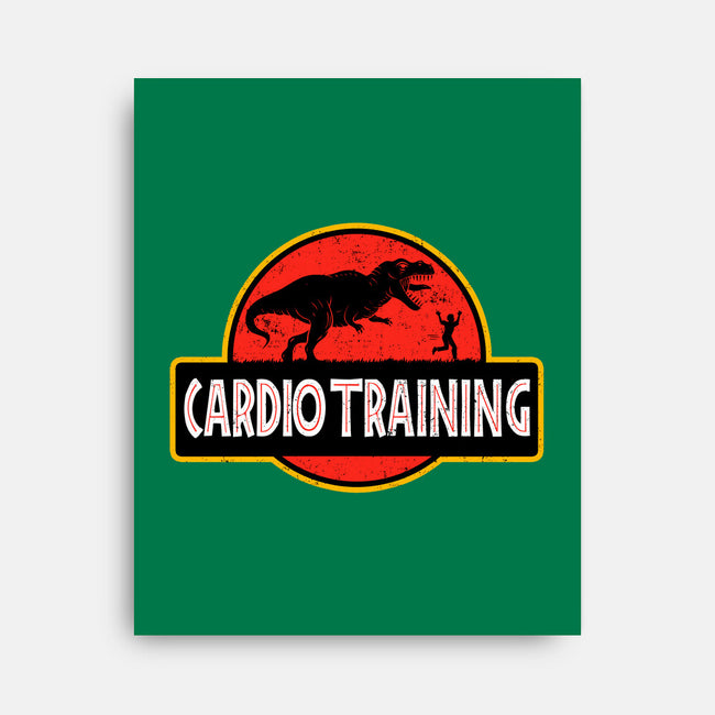 T-Rex Cardio Training-None-Stretched-Canvas-erion_designs