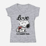 Love Is A Warm Mug-Womens-V-Neck-Tee-Popnotic