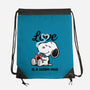 Love Is A Warm Mug-None-Drawstring-Bag-Popnotic