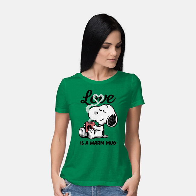 Love Is A Warm Mug-Womens-Basic-Tee-Popnotic