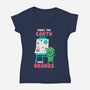 First The Earth Then Uranus-Womens-V-Neck-Tee-tobefonseca
