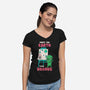 First The Earth Then Uranus-Womens-V-Neck-Tee-tobefonseca