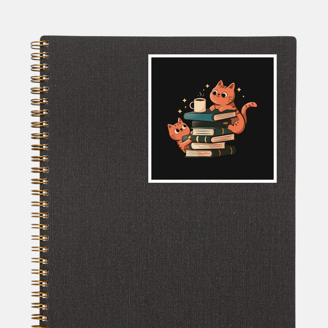 Cats And Books And Coffee-None-Glossy-Sticker-tobefonseca