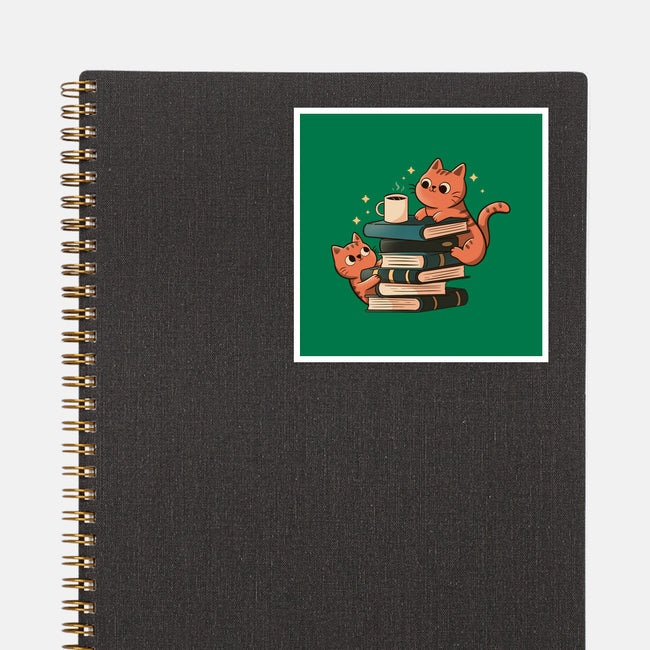 Cats And Books And Coffee-None-Glossy-Sticker-tobefonseca