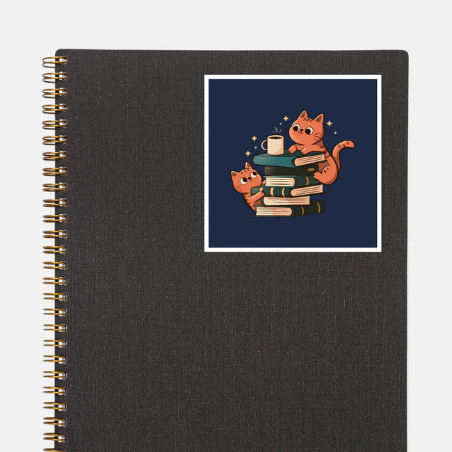 Cats And Books And Coffee-None-Glossy-Sticker-tobefonseca