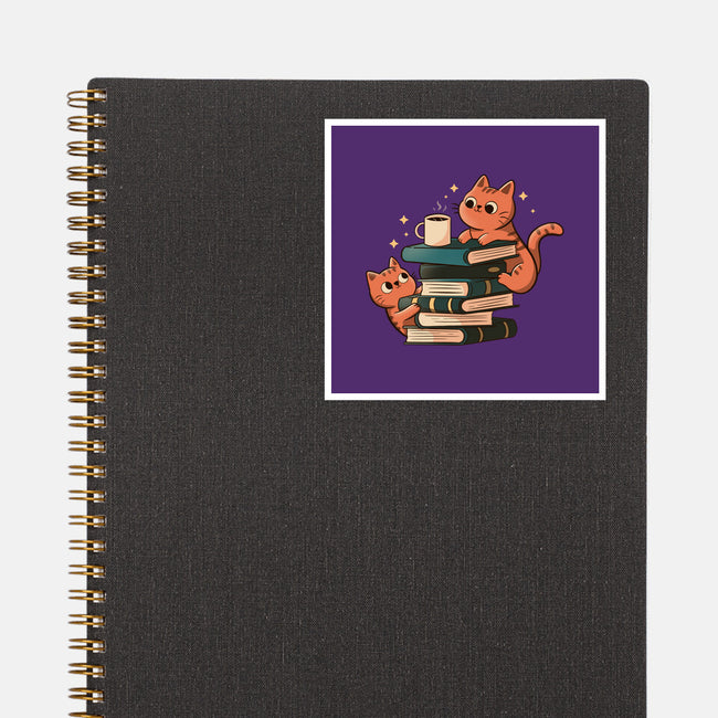 Cats And Books And Coffee-None-Glossy-Sticker-tobefonseca