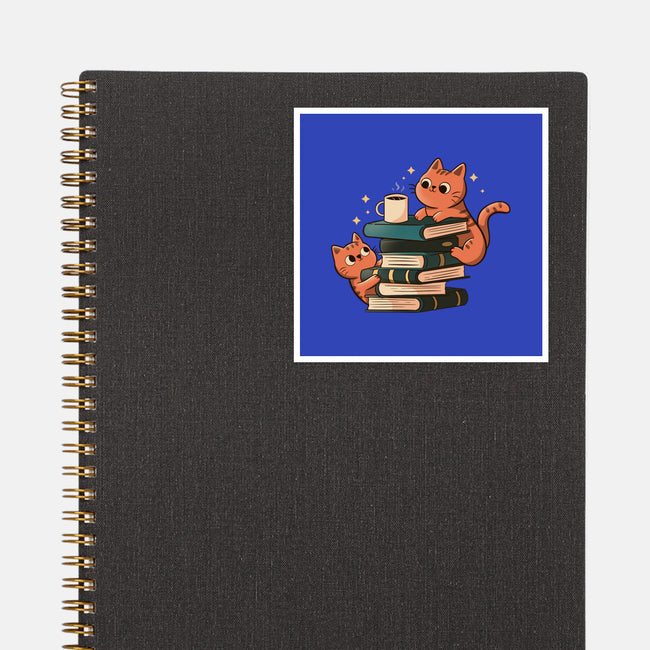 Cats And Books And Coffee-None-Glossy-Sticker-tobefonseca