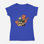 Cats And Books And Coffee-Womens-V-Neck-Tee-tobefonseca