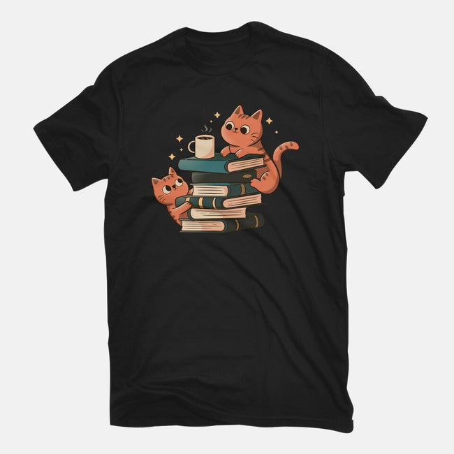 Cats And Books And Coffee-Mens-Heavyweight-Tee-tobefonseca